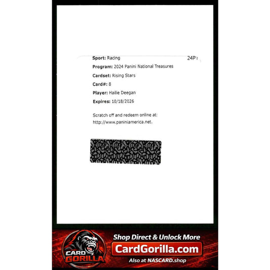 2024 Panini National Treasures Redemption Hailie Deegan Rising Stars #/49