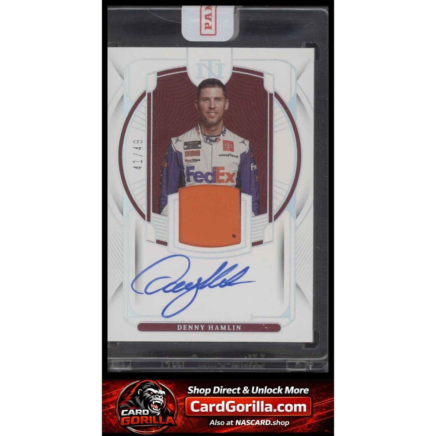 2023 National Treasures Denny Hamlin Sheet Metal Signatures Holo Silver #/49