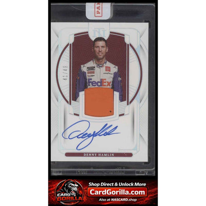 2023 National Treasures Denny Hamlin Sheet Metal Signatures Holo Silver #/49