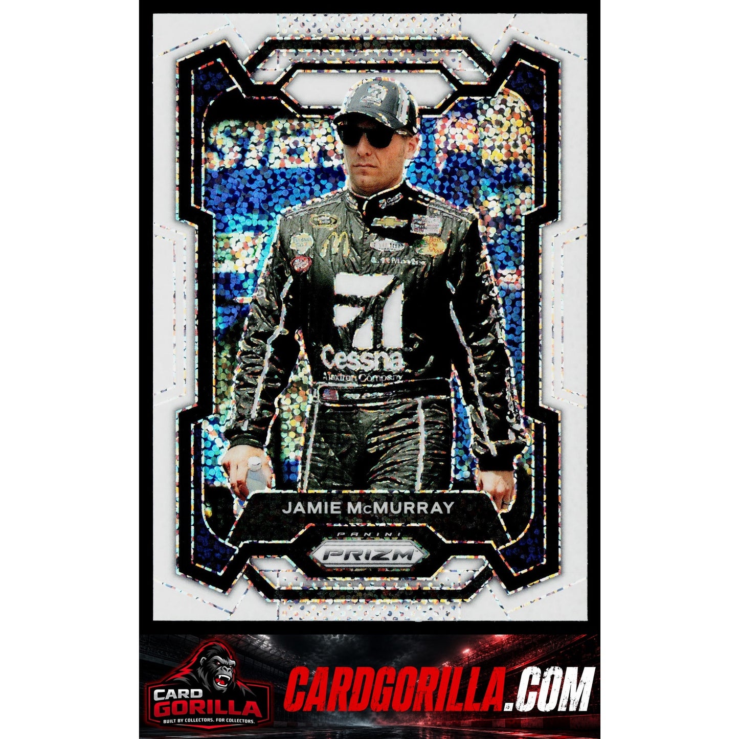 2024 Panini Prizm #46 Jamie McMurray White Sparkle