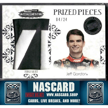 2012 Press Pass Showcase Prized Pieces Memorabilia Jeff Gordon #PP-JG /24 (MEM) - NASCARD.shop
