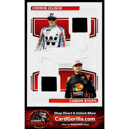 2025 National Treasures Connor Zilisch Carson Kvapil Team Duals Holo Silver #/30