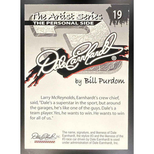 2002 Dale Earnhardt The Artist Series Bill Purdom #19 The Personal Side