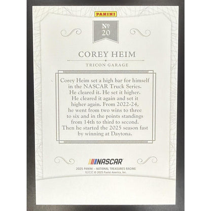 2025 Panini National Treasures Corey Heim #20 2016 Throwback 23/35