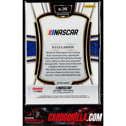 2026 Panini Select Racing #249 Kyle Larson Trackside Gold Prizm #/10