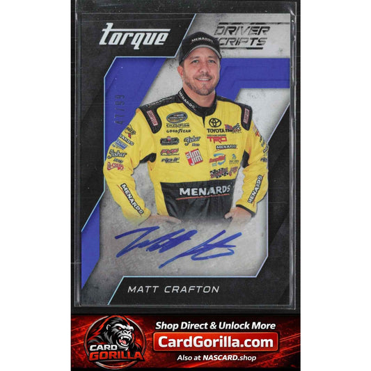 2016 Panini Torque #DS-MC Matt Crafton Driver Scripts Blue #/99