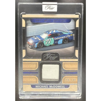 2026 Panini Turn Four Racing Michael McDowell #SM-MMD Sheet Metal Swatches /199