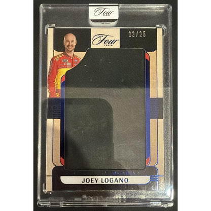 2026 Panini Turn Four Racing Joey Logano #10 Jumbo Slick Swatches Blue /25 MEM