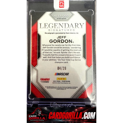 2024 Panini Prizm Jeff Gordon Legendary Signatures Red #/20