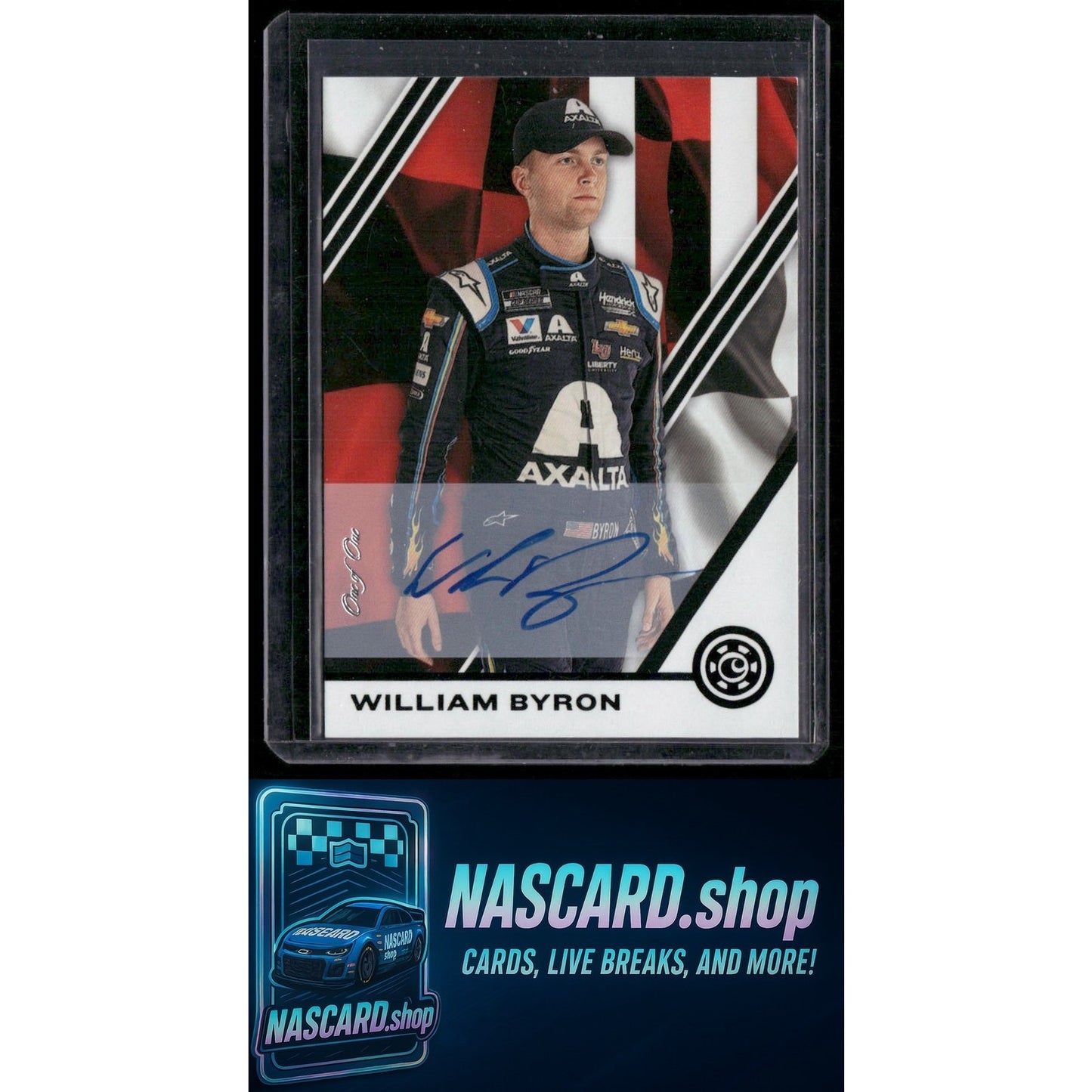 2020 Panini Chronicles #19 William Byron Chronicles Autographs Black #1/1 - Card Gorilla