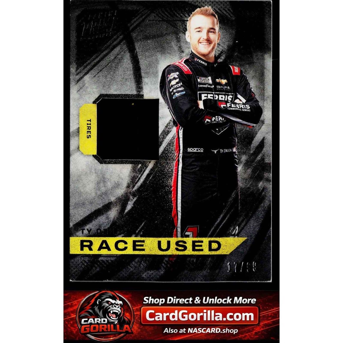 2023 Panini Prime #RU-TDI Ty Dillon Race Used Tires #/99