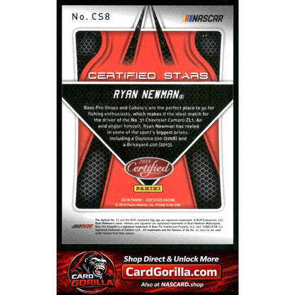 2018 Panini Certified #CS8 Ryan Newman Certified Stars Mirror Green #/5