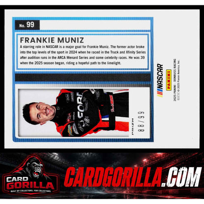 2025 Donruss #99 Frankie Muniz Rated Rookie Optic Green Velocity #/99
