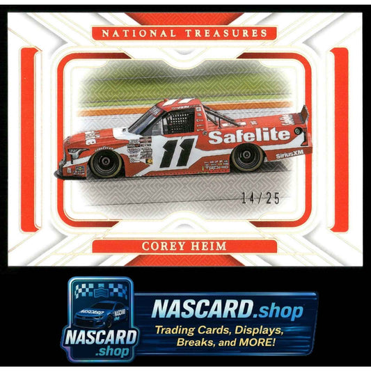 2025 Panini National Treasures #15 Corey Heim Rides Holo Silver #/25