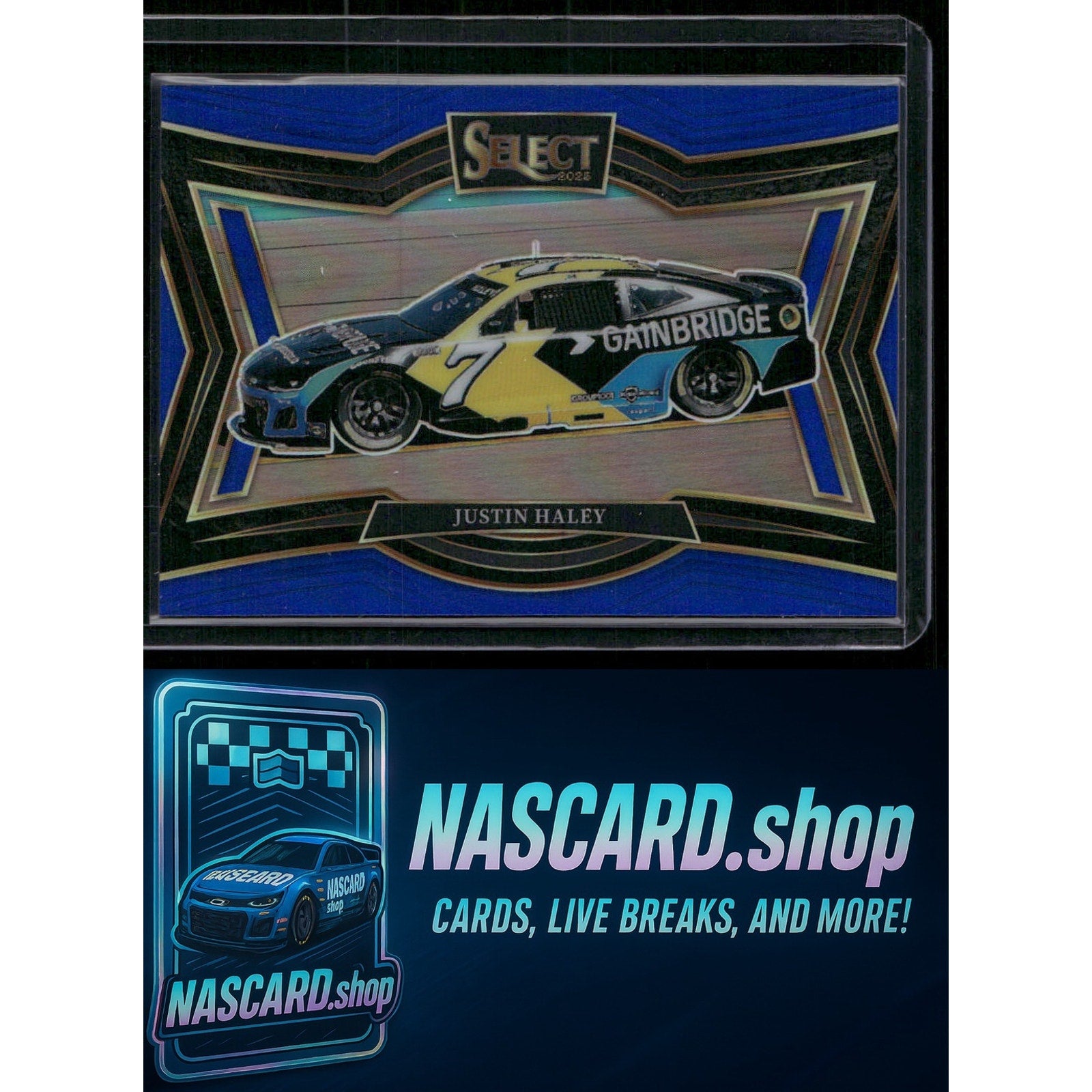 2025 Panini Select Pit Road #164 Justin Haley Blue Prizms #/175 - NASCARD.shop