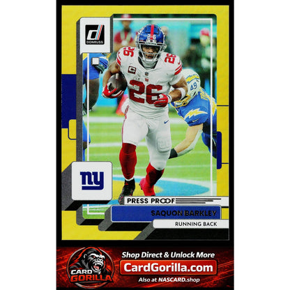 2022 Donruss #163 Saquon Barkley Premium Press Proof