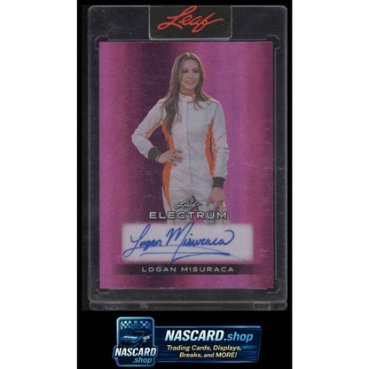 2024 Leaf Electrum - Autographs Pink Graffiti #BA-LM1 Logan Misuraca