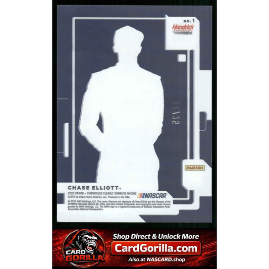 2023 Panini Chronicles #1 Chase Elliott Clearly Donruss Purple #/25
