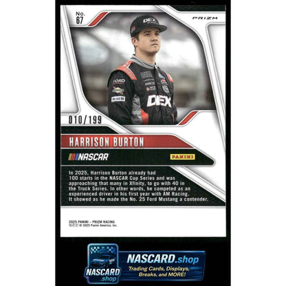 2025 Panini Prizm #67 Harrison Burton Blue #/199