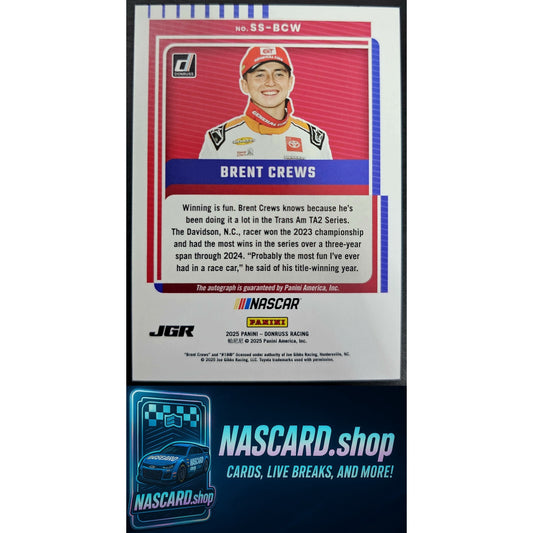 2025 Donruss Brent Crews Signature Series Rookie Card Gold Ice #/10