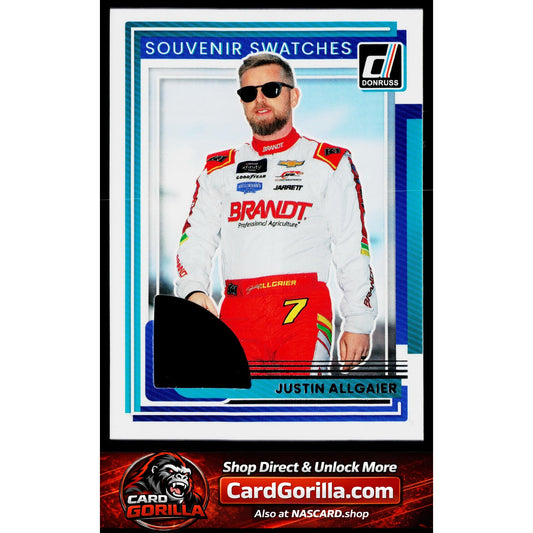 2025 Donruss #SV-JAL Justin Allgaier Souvenir Swatches