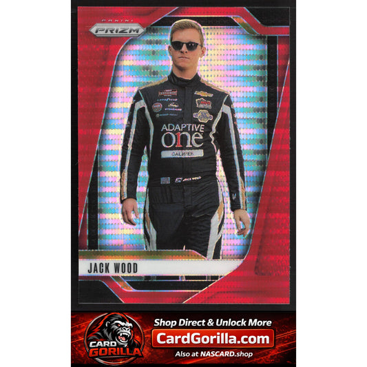 2025 Panini Prizm #53 Jack Wood Red Pulsar #/199