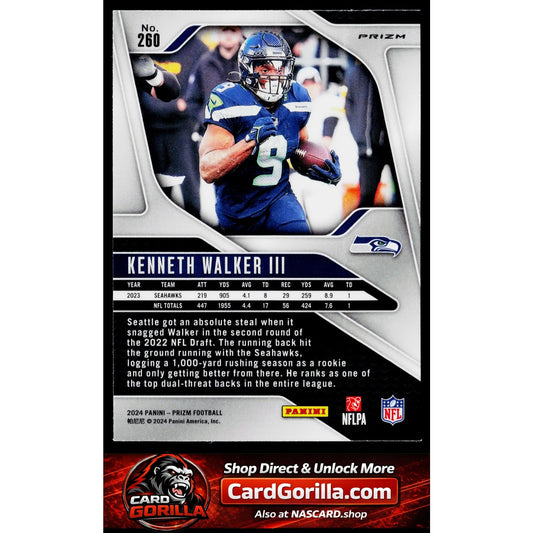 2024 Panini Prizm #260 Kenneth Walker III Pink