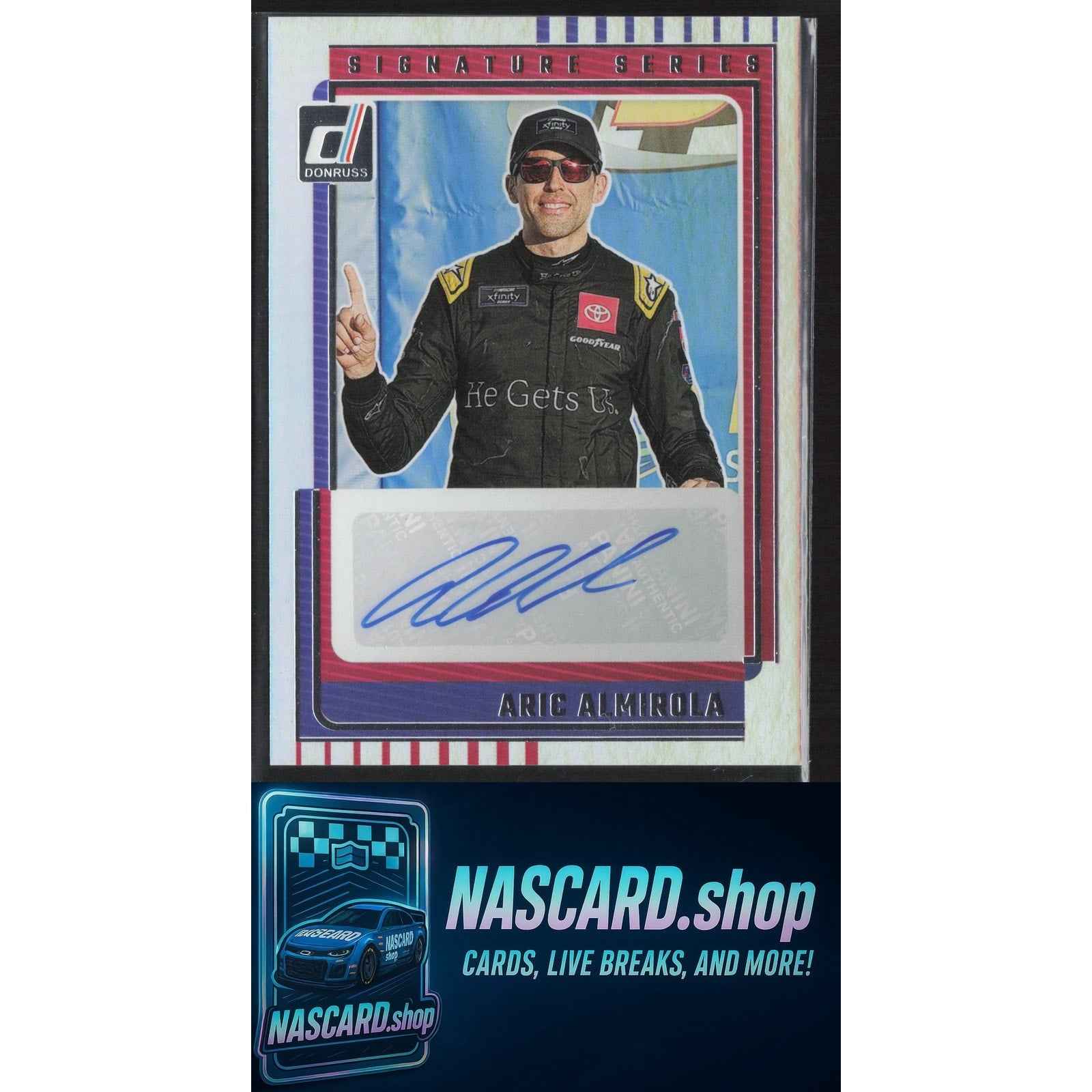 2025 Donruss #SS-AAL Aric Almirola Signature Series