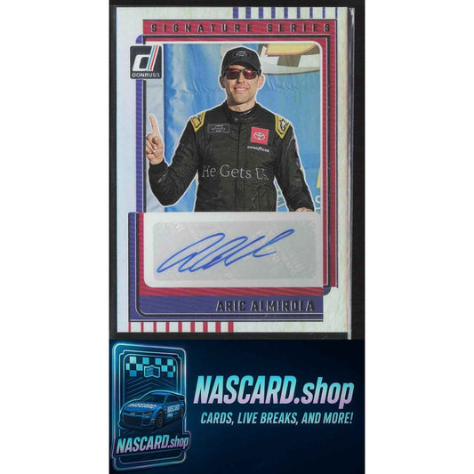 2025 Donruss #SS-AAL Aric Almirola Signature Series