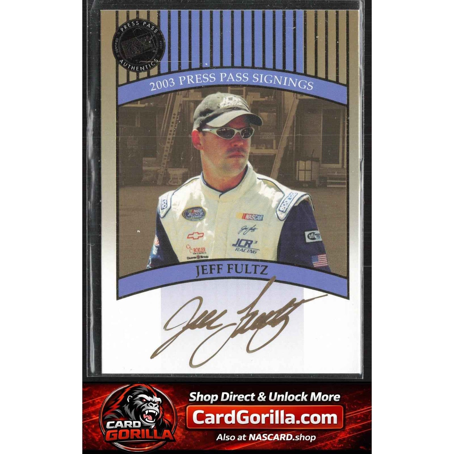 2003 Press Pass #NNO Jeff Fultz Signings Gold #/50
