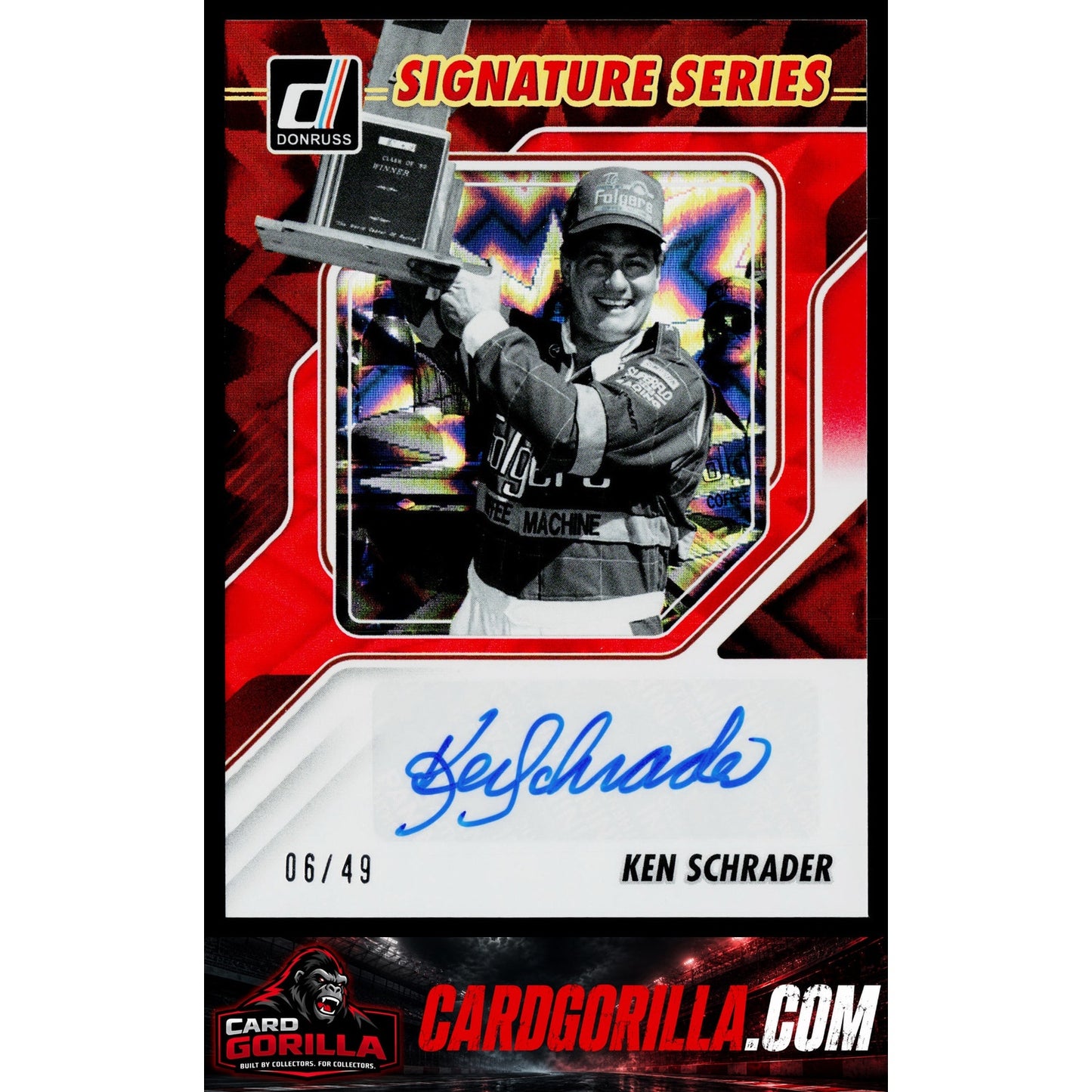 2026 Donruss #SS-KSR Ken Schrader Signature Series Red Xplosion #/49