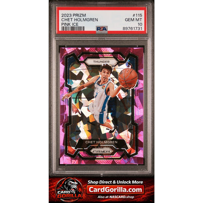 2023 Panini Prizm #115 Chet Holmgren Pink Ice PSA 10