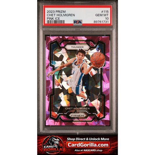 2023 Panini Prizm #115 Chet Holmgren Pink Ice PSA 10
