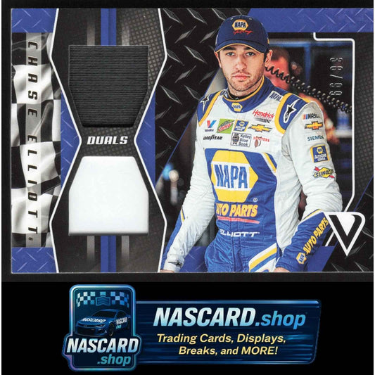 2019 Panini Victory Lane #DS-CE Chase Elliott Dual Swatches Gold #/99