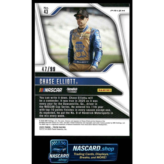 2025 Panini Prizm #43 Chase Elliott Purple #/99