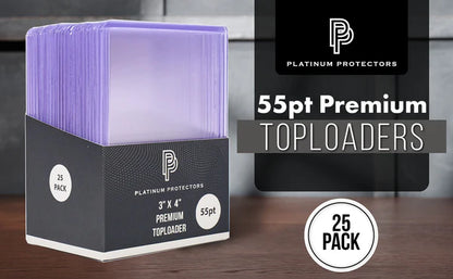 Platinum Protectors 55pt Top Loaders – 25 Count | Trading Card Toploaders