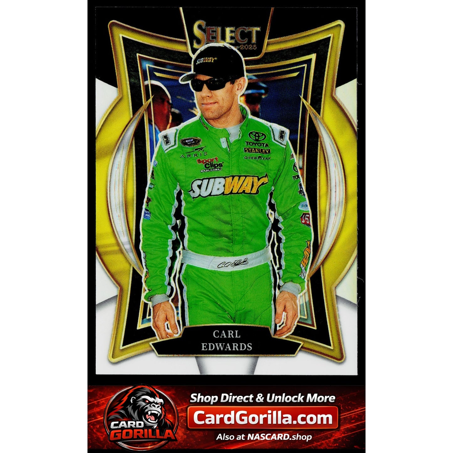 2025 Panini Select #69 Carl Edwards Black and White Prizms #/149