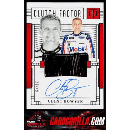 2024 Panini National Treasures Clint Bowyer Clutch Factor Signatures #/49