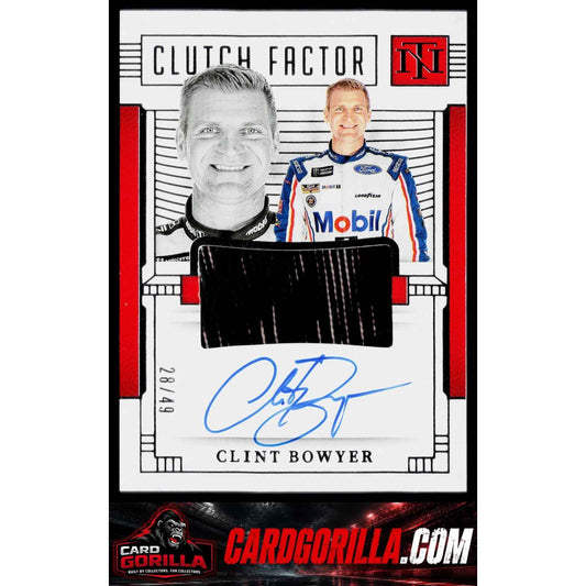 2024 Panini National Treasures Clint Bowyer Clutch Factor Signatures #/49