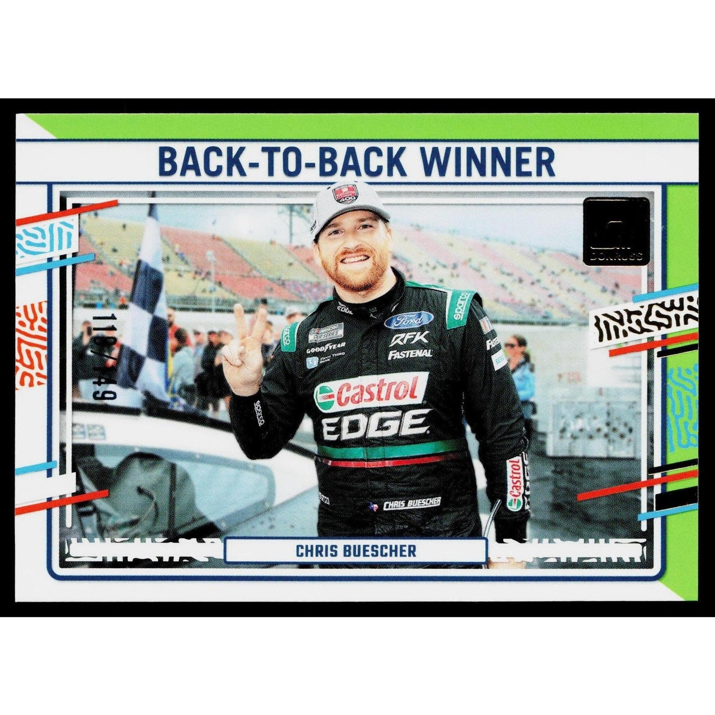 2024 Donruss #173 Chris Buescher Lime Green #/149