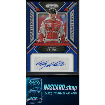 2024 Panini Prizm #SS-KKE Kasey Kahne Sensational Signatures Blue #/49