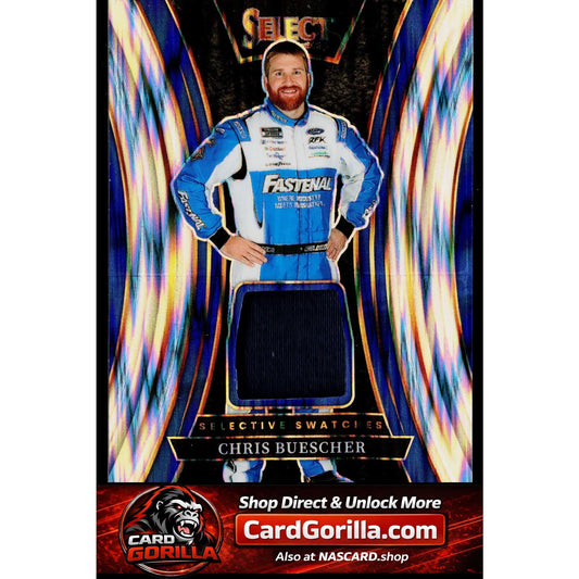 2025 Panini Select #SS-CBR Chris Buescher Selective Swatches Flash Prizms