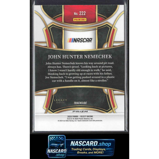 2024 Panini Select #222 John Hunter Nemechek Tiger Prizms