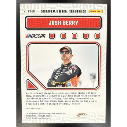 2024 Panini Donruss Josh Berry #SS-JB Signature Series Auto