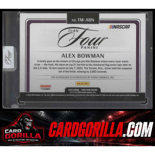2025 Panini Turn Four #TM-ABN Alex Bowman Timeless Moments #/49