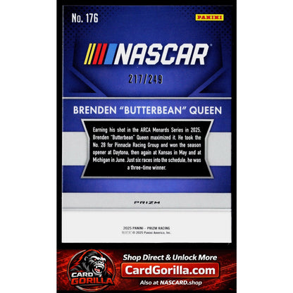 2025 Panini Prizm #176 Brenden Butterbean Queen Red #/249