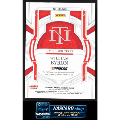 2025 Panini National Treasures William Byron Race Used Tires Holo Silver #/25