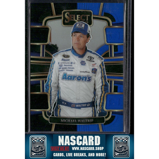 2024 Panini Select #71 Michael Waltrip Black and Blue Prizms #/49 - NASCARD.shop