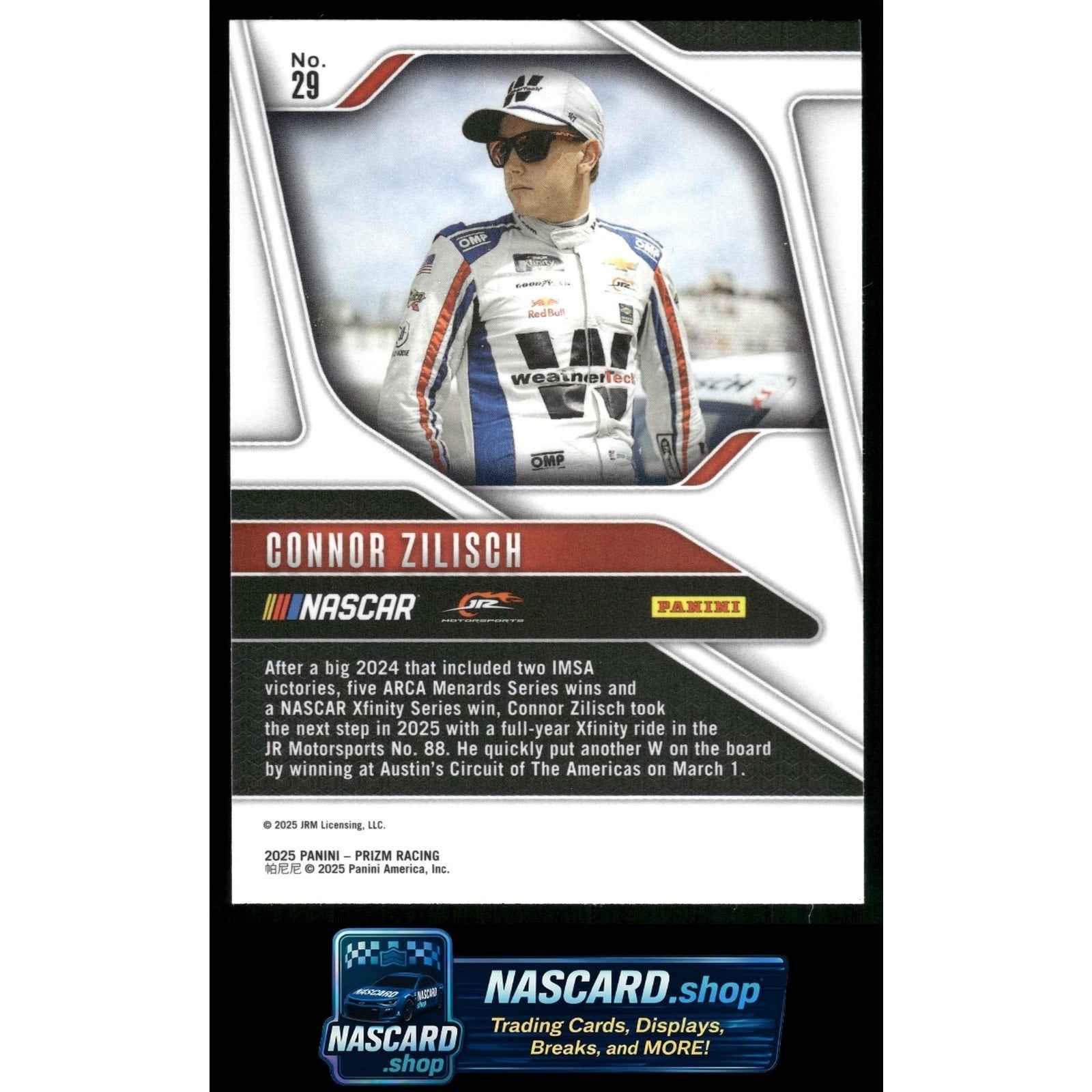 2025 Panini Prizm #29 Connor Zilisch