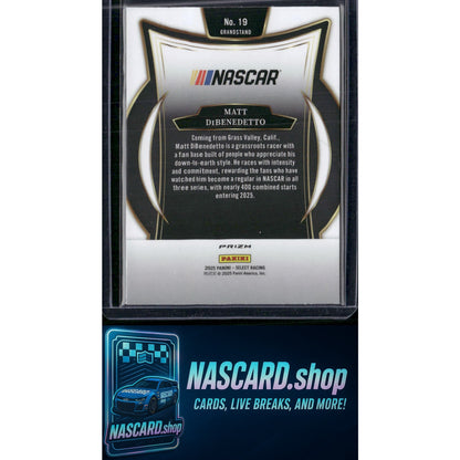 2025 Panini Select #19 Matt DiBenedetto Tri-Color Prizms